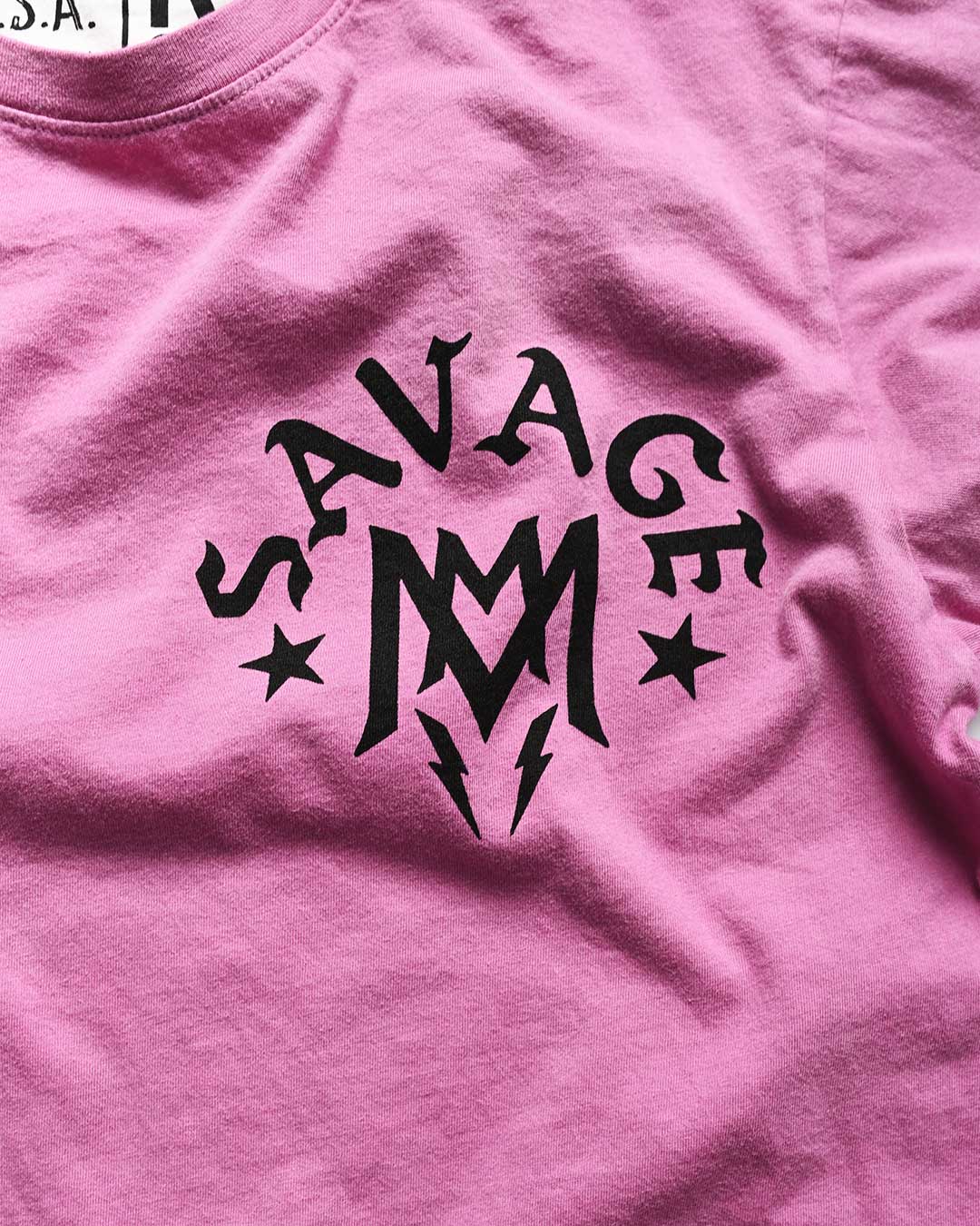 Savage &#39;Cream of The Crop&#39; Pink Tee - Roots of Fight