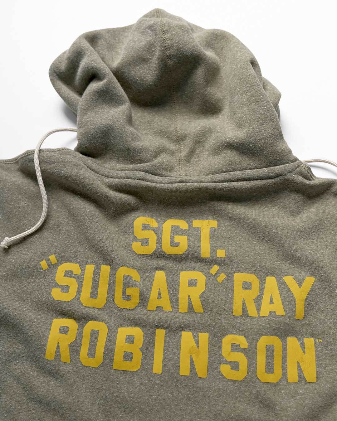 Sugar Ray Robinson Boxing Heather Olive PO Hoody - Roots of Fight