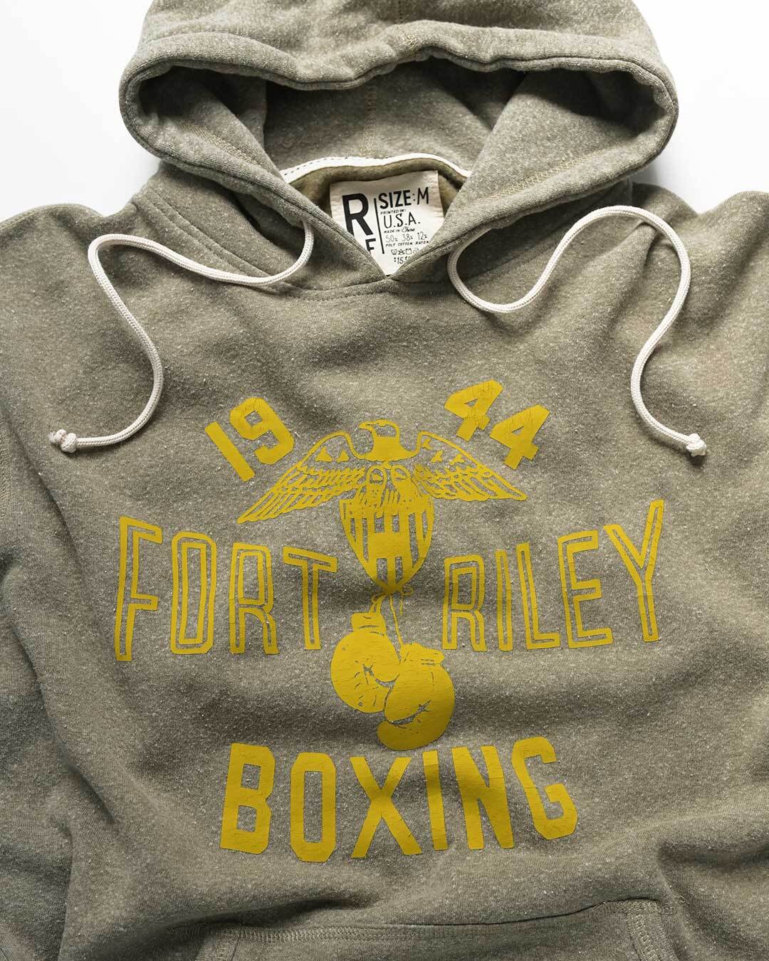 Sugar Ray Robinson Boxing Heather Olive PO Hoody - Roots of Fight