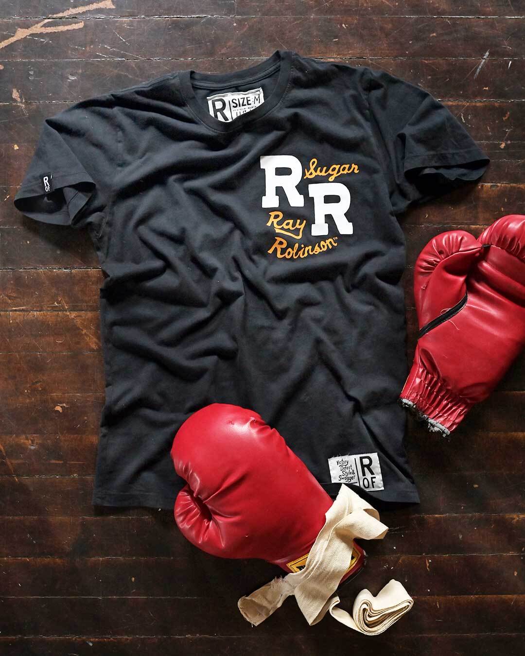 Sugar Ray Robinson Classic Black Tee - Roots of Fight
