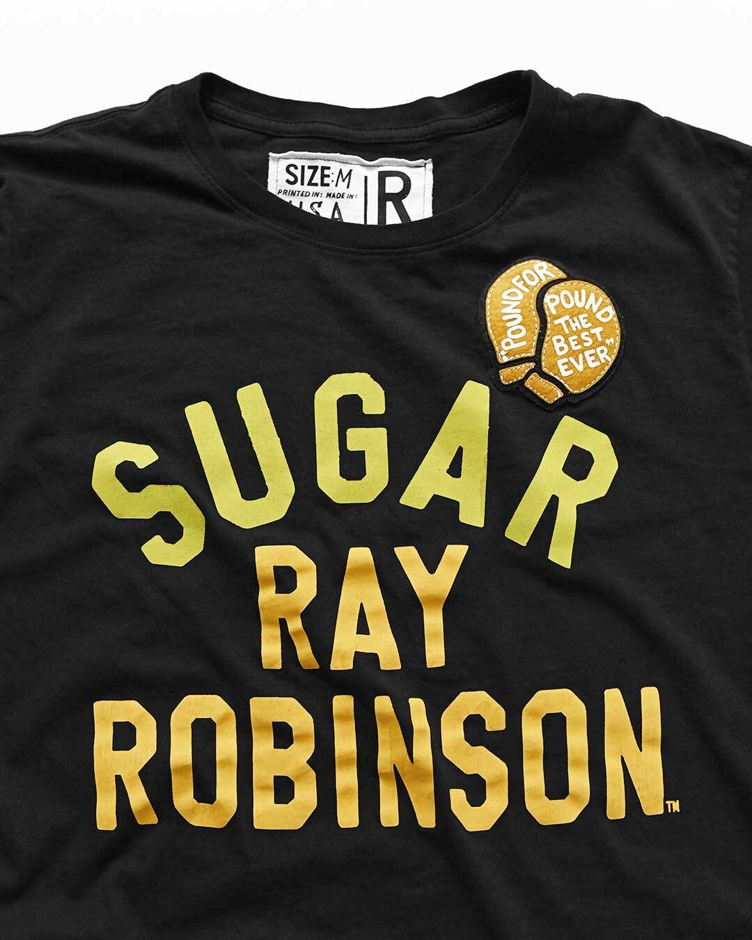 Sugar Ray Robinson &#39;Pound for Pound&#39; Black Tee - Roots of Fight