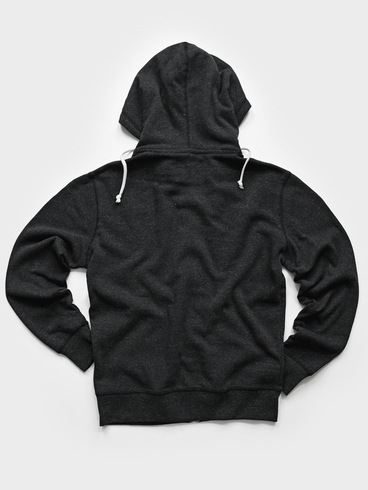 Supersoft Midweight Heather Black Full Zip Hoody - Roots of Fight