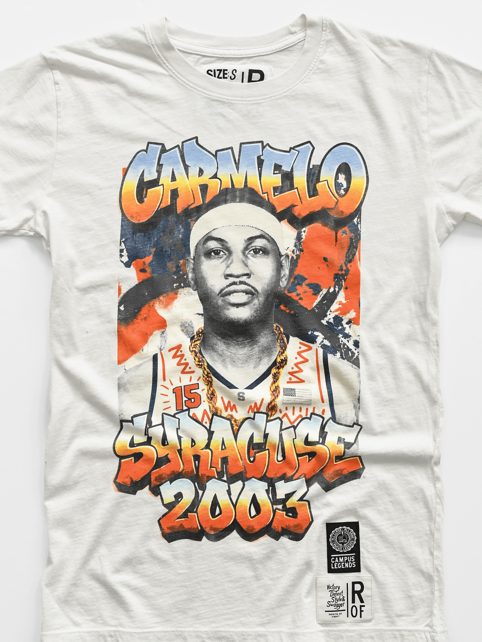 SYR - Carmelo Anthony '03 Basketball White Tee - Roots of Fight
