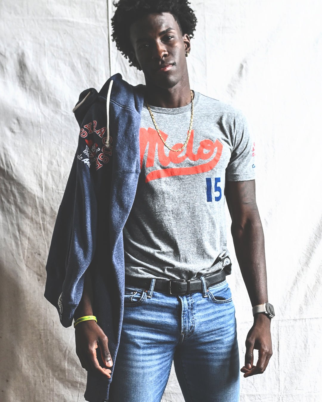 SYR - Carmelo Anthony 15 Grey Triblend Tee - Roots of Fight