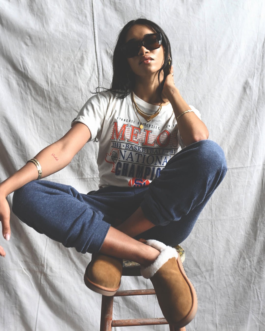 SYR - Carmelo Anthony National Champions White Tee - Roots of Fight