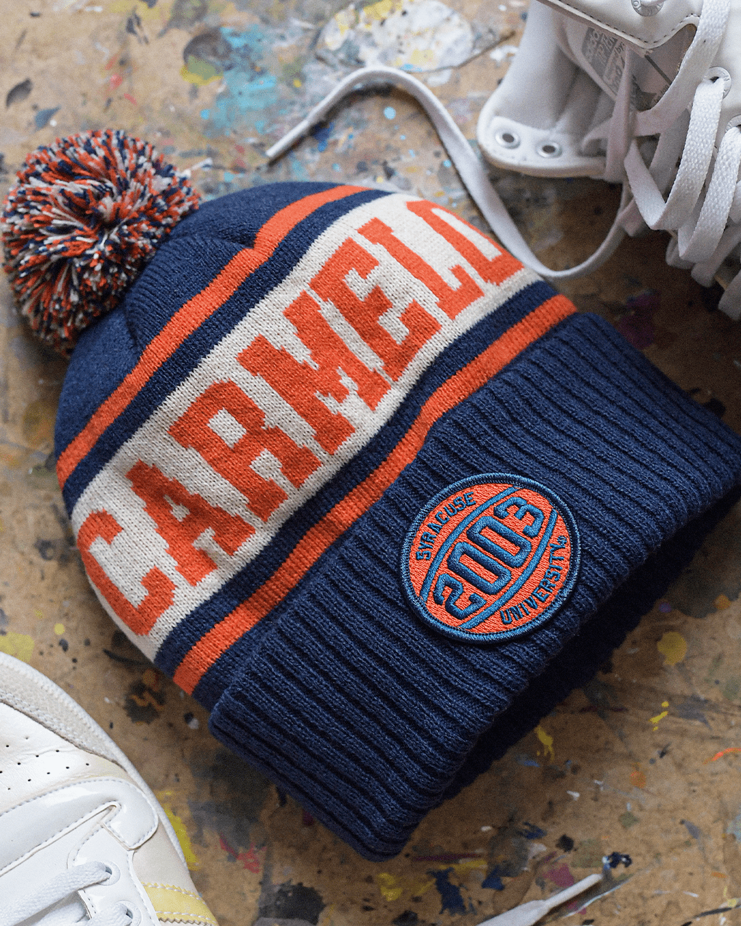 SYR - Carmelo Anthony Navy Pom Pom Beanie - Roots of Fight