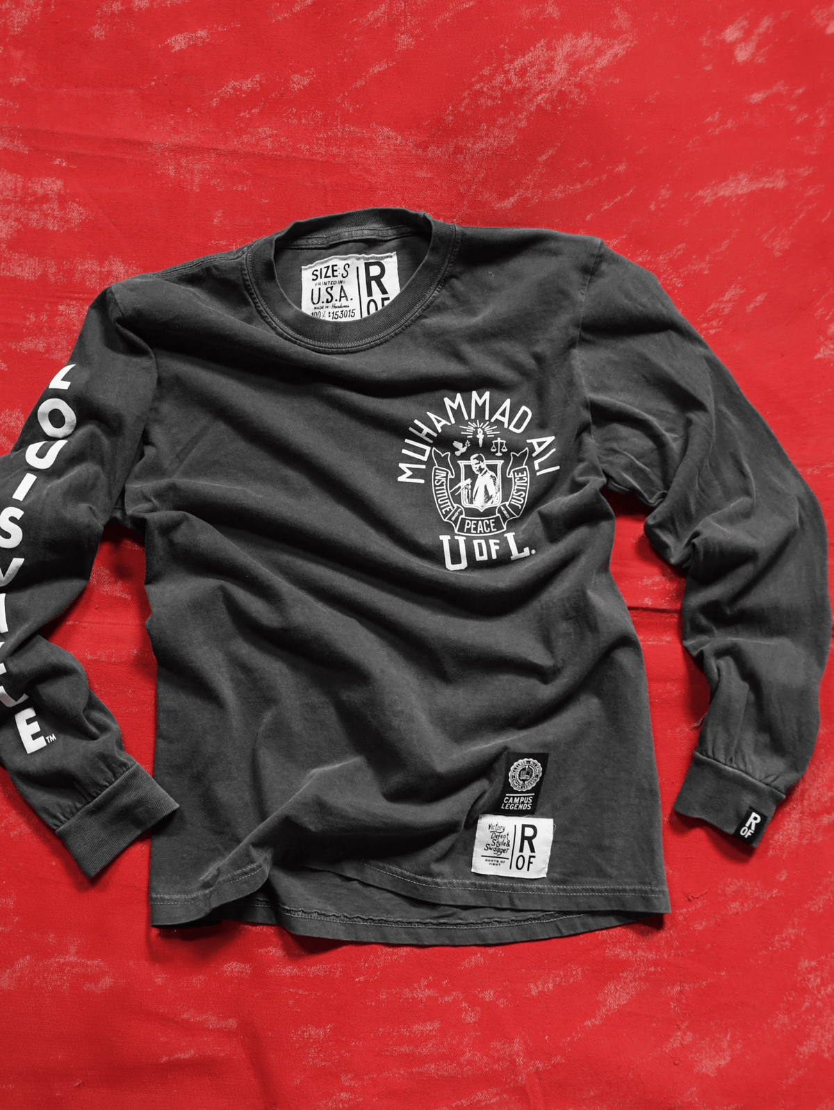 UofL - Ali Peace & Justice Charcoal Long Sleeve Tee - Roots of Fight