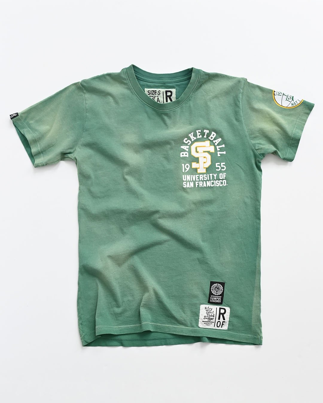 USF - Bill Russell &#39;55 Green Tee - Roots of Fight