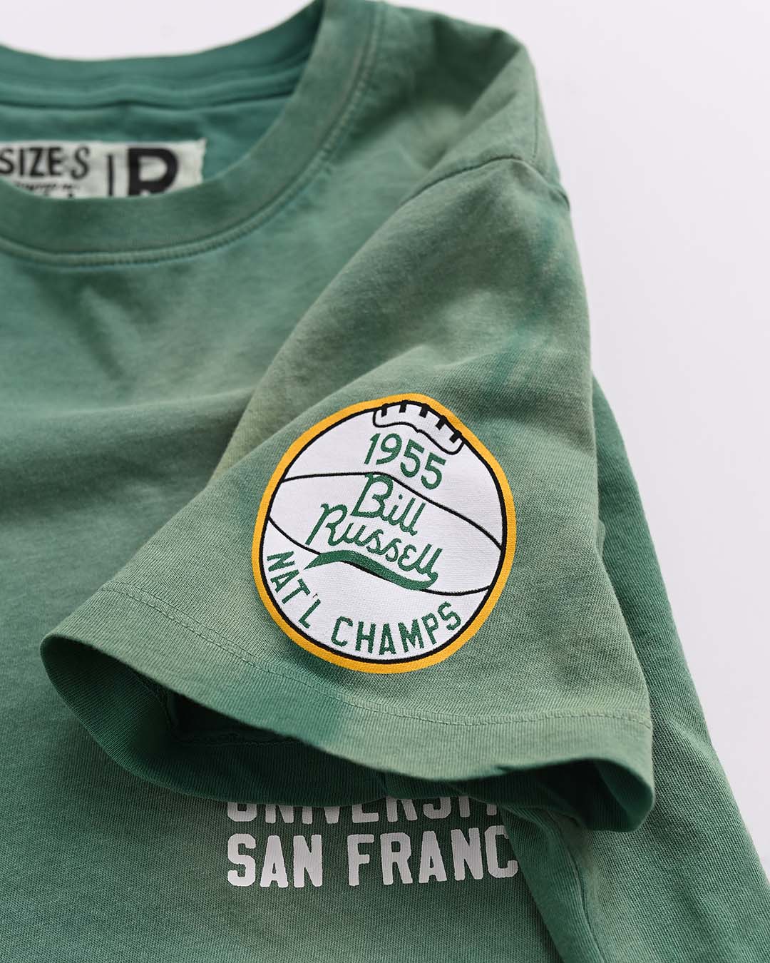 USF - Bill Russell &#39;55 Green Tee - Roots of Fight