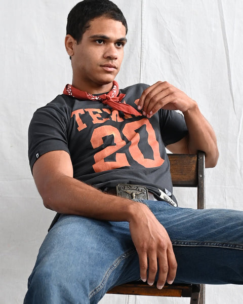 UT - Earl Campbell #20 Football Black Tee
