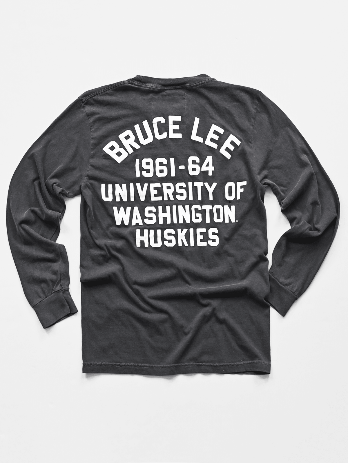 UW - Bruce Lee 1961 Charcoal Long Sleeve Tee - Roots of Fight