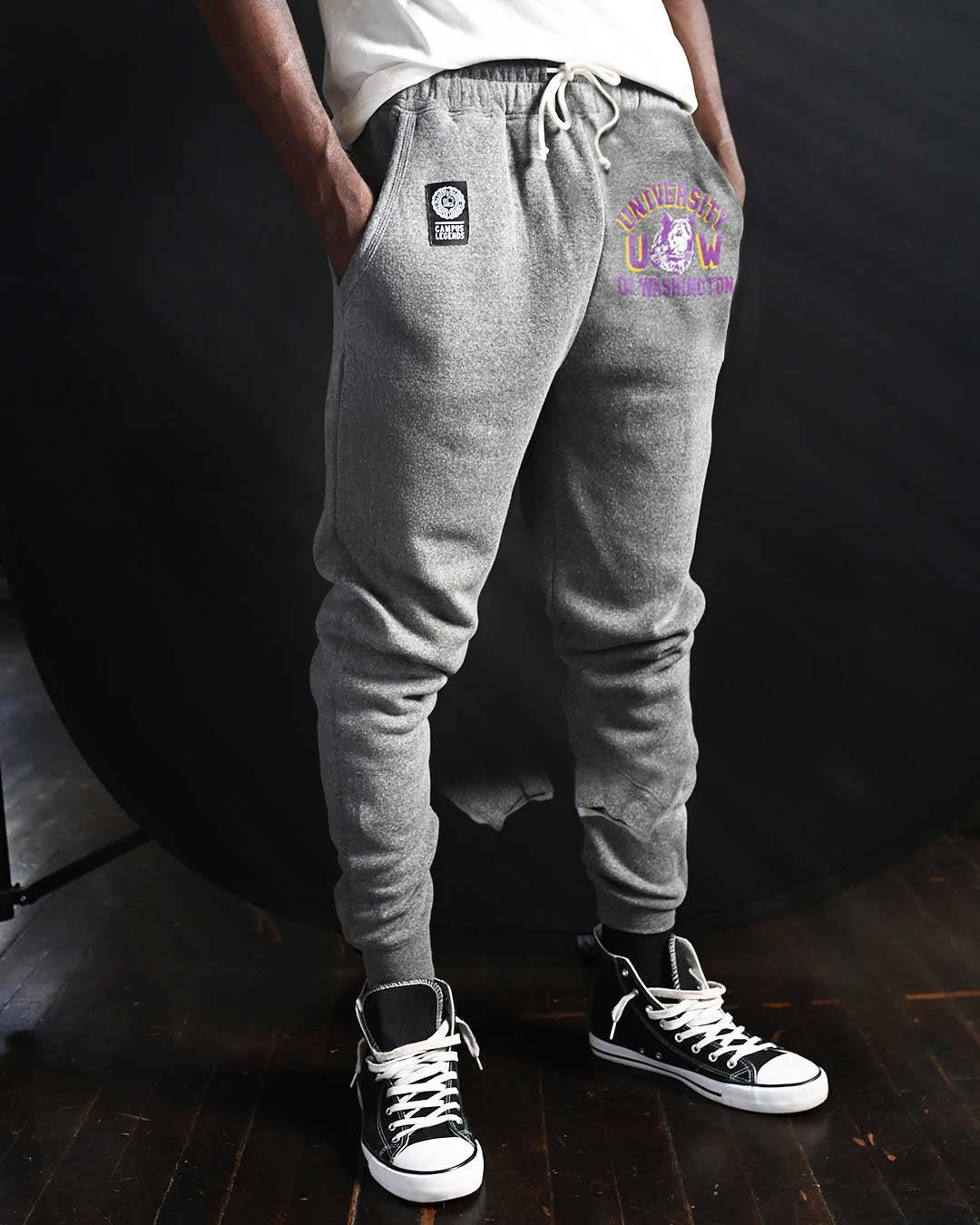 UW - Huskies Athletics Grey Sweatpants - Roots of Fight