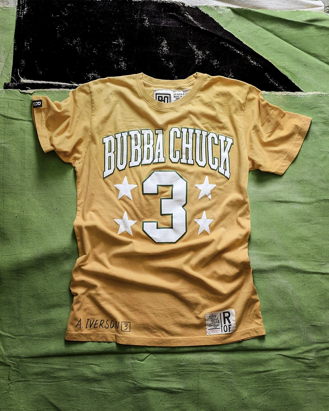 AI Bubba Chuck #3 Yellow Tee - Roots of Fight