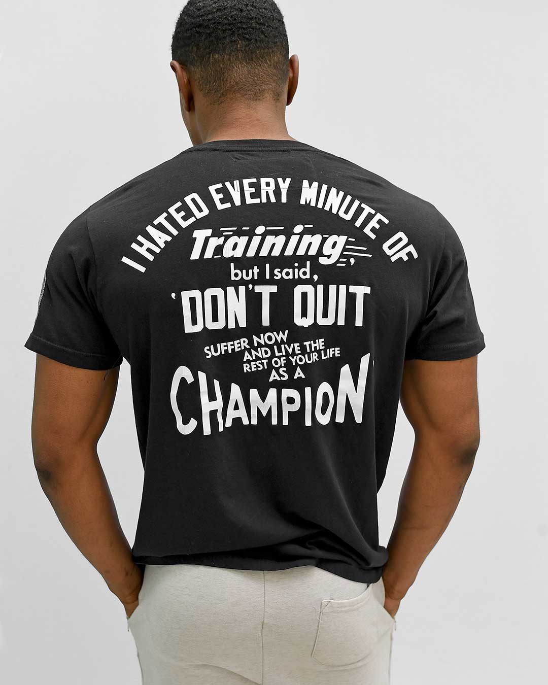Ali Deer Lake &#39;Don&#39;t Quit&#39; Quote Black Tee - Roots of Fight Canada