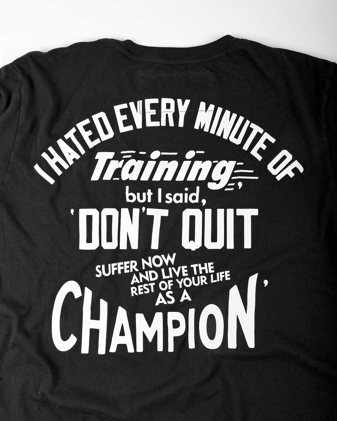 Ali Deer Lake &#39;Don&#39;t Quit&#39; Quote Black Tee - Roots of Fight Canada