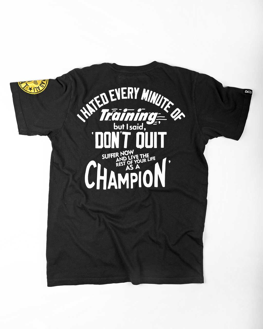 Ali Deer Lake &#39;Don&#39;t Quit&#39; Quote Black Tee - Roots of Fight Canada