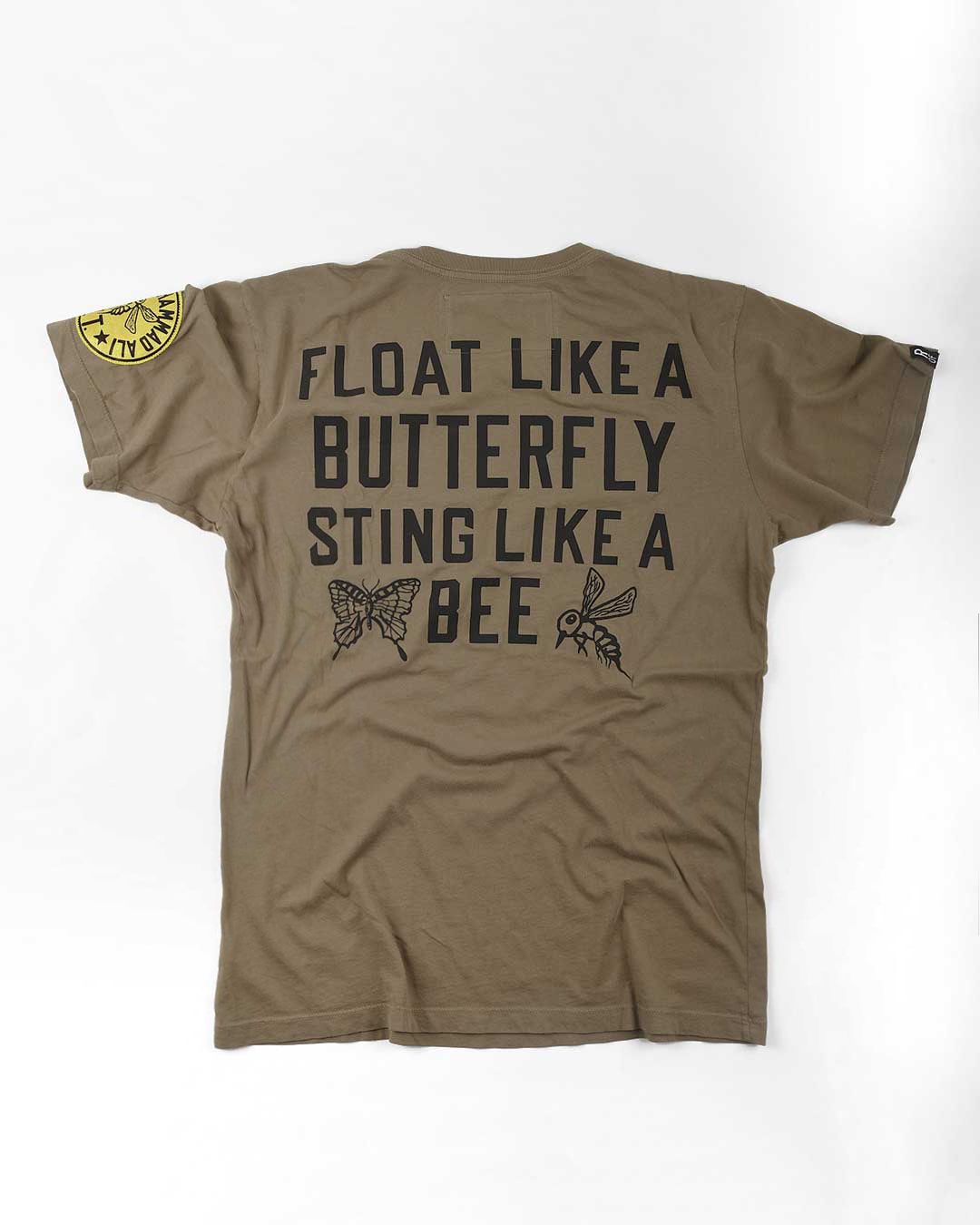 Ali Deer Lake Float Quote Olive Tee - Roots of Fight