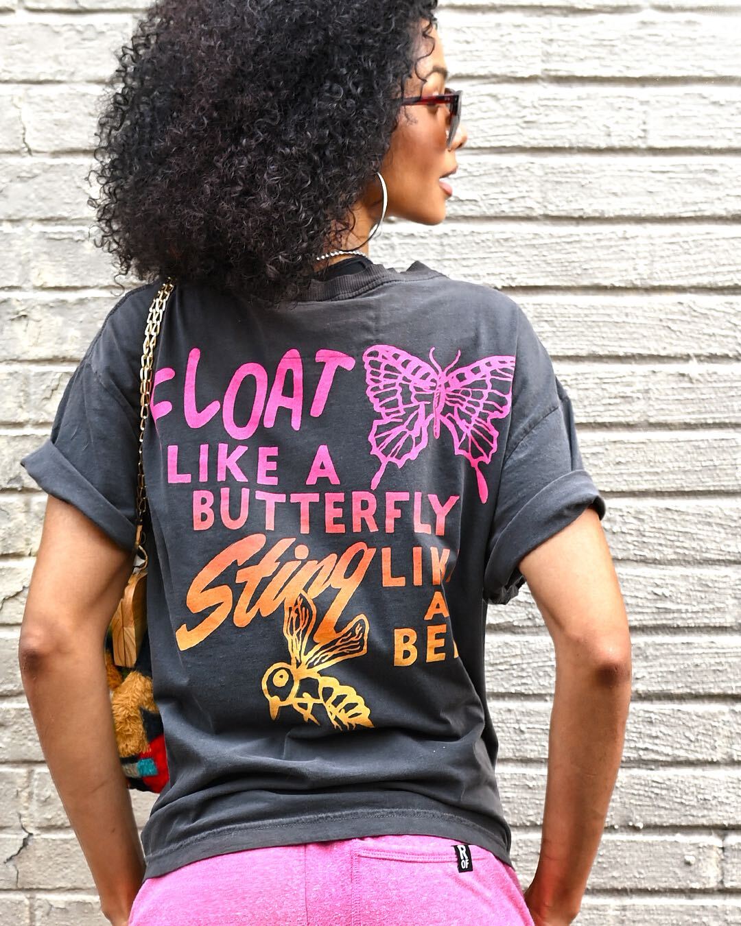 Ali Float Quote Women&#39;s Black Tee - Roots of Fight