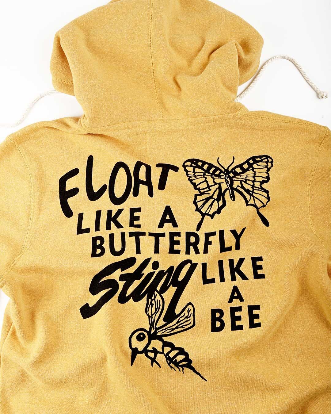 Ali Float Quote Yellow PO Hoody - Roots of Fight