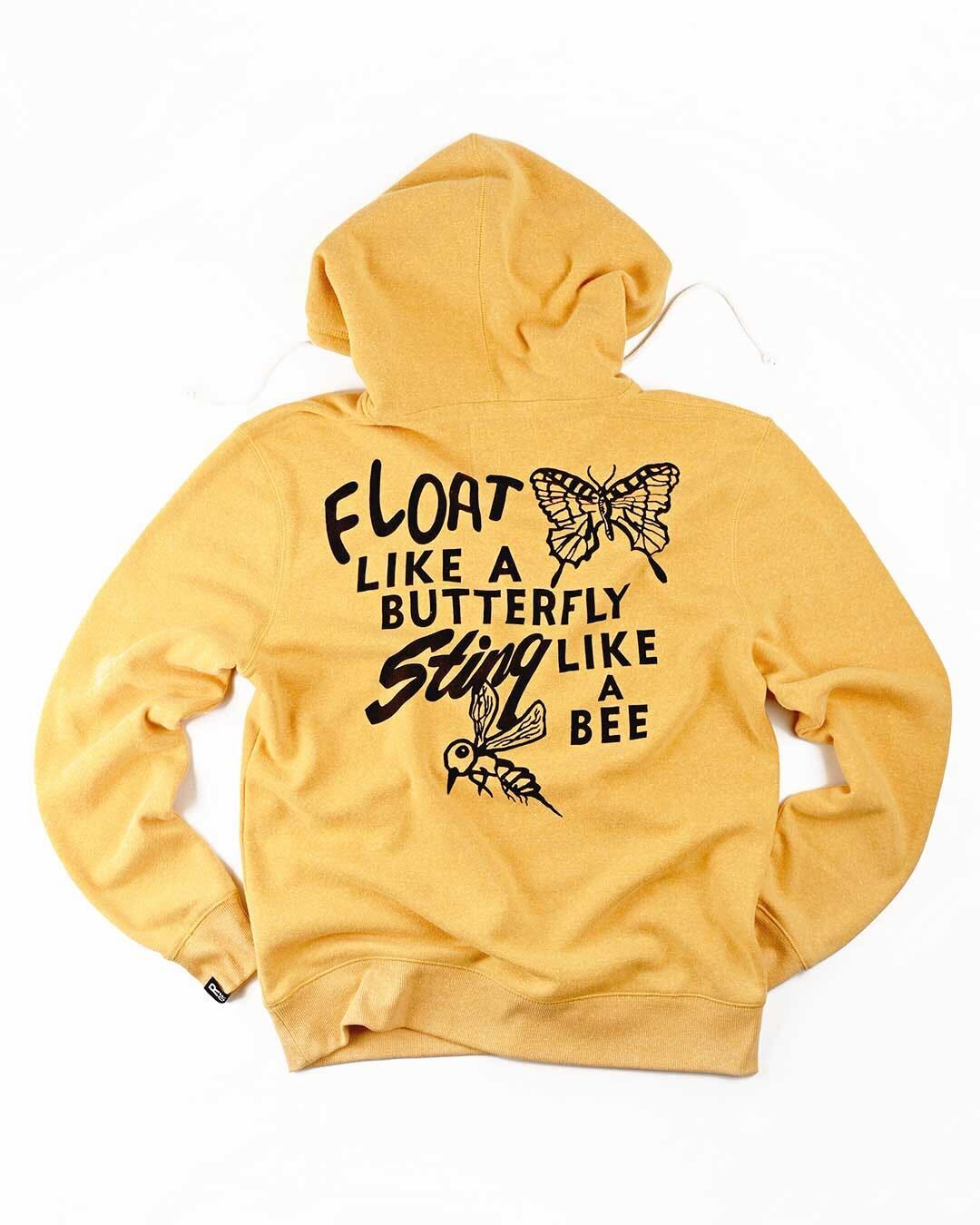 Ali Float Quote Yellow PO Hoody - Roots of Fight