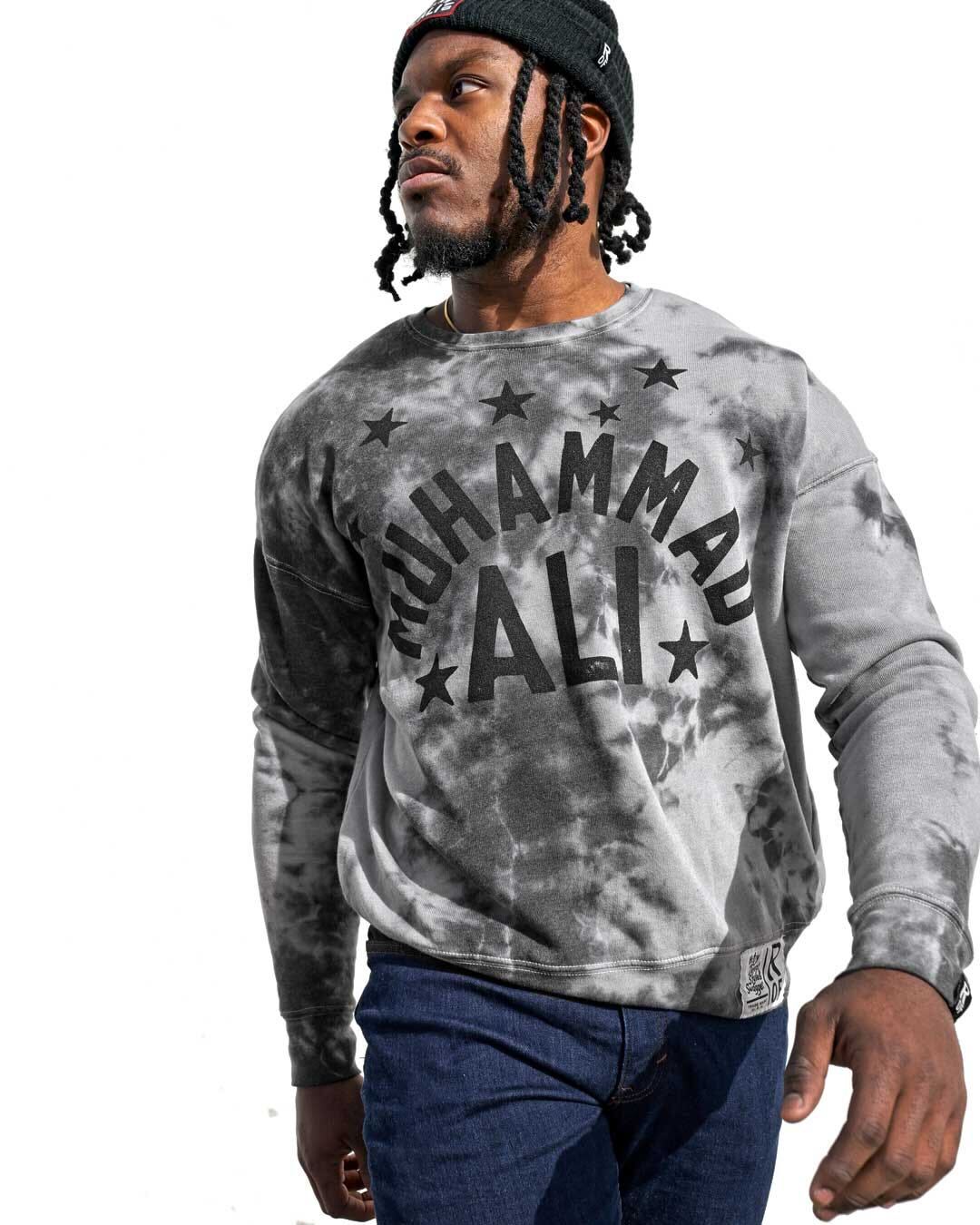 Ali Grey Cotton Blend Tie Dye Sweatshirt - Roots of Fight