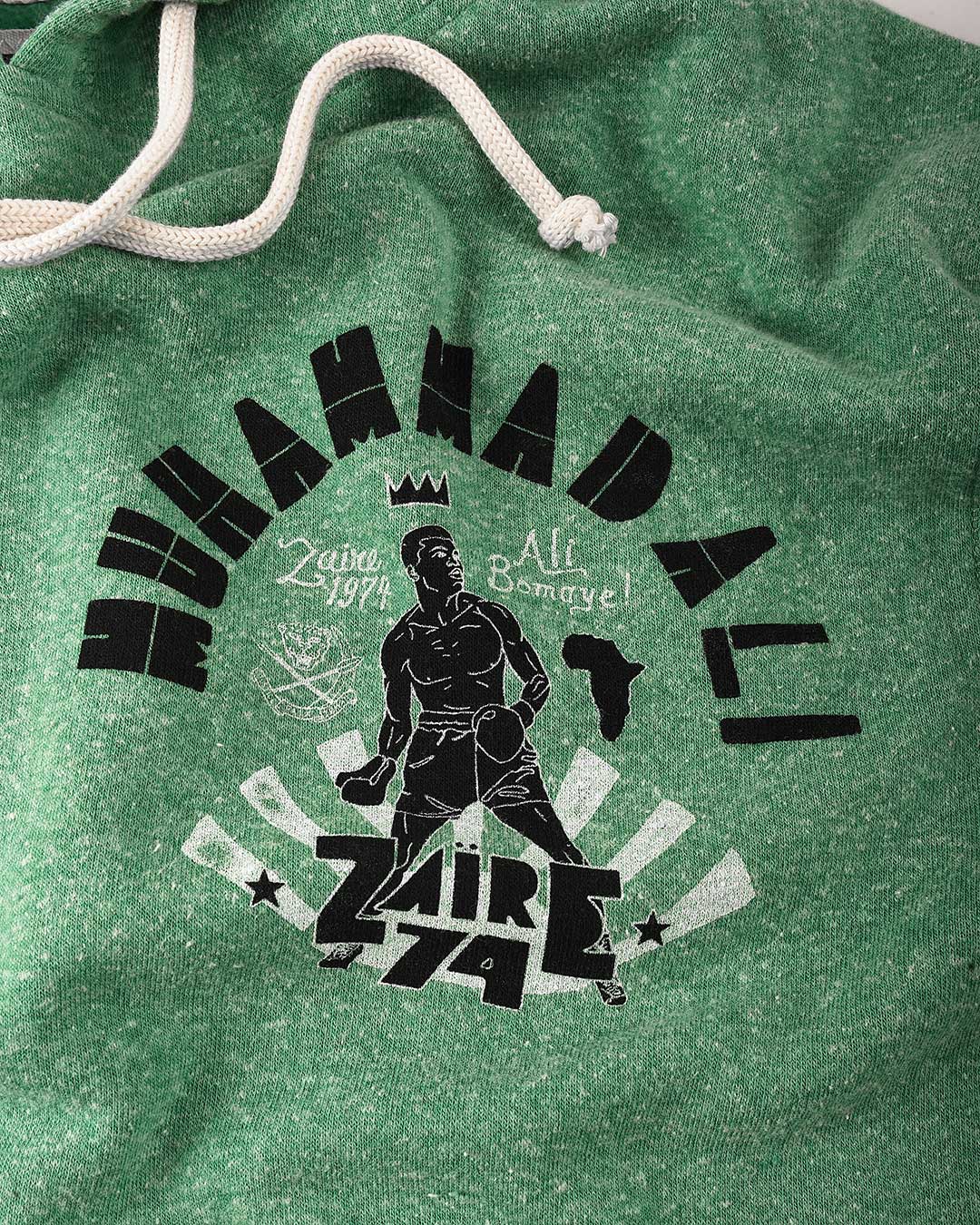 Ali Rumble Zaire 74 Green PO Hoody - Roots of Fight