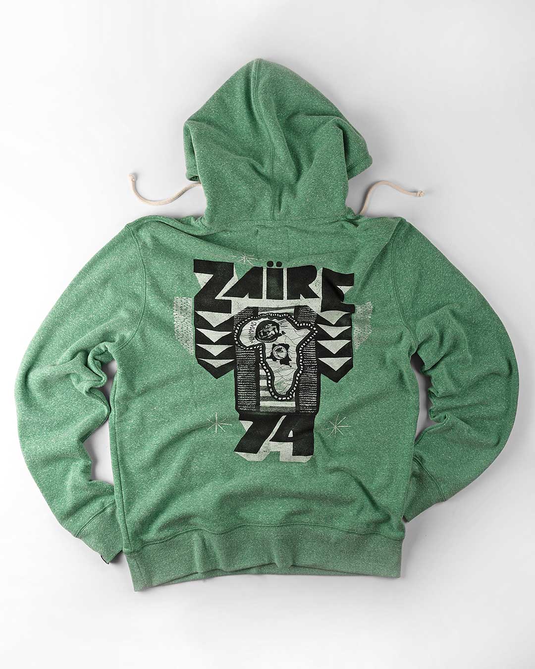 Ali Rumble Zaire 74 Green PO Hoody - Roots of Fight