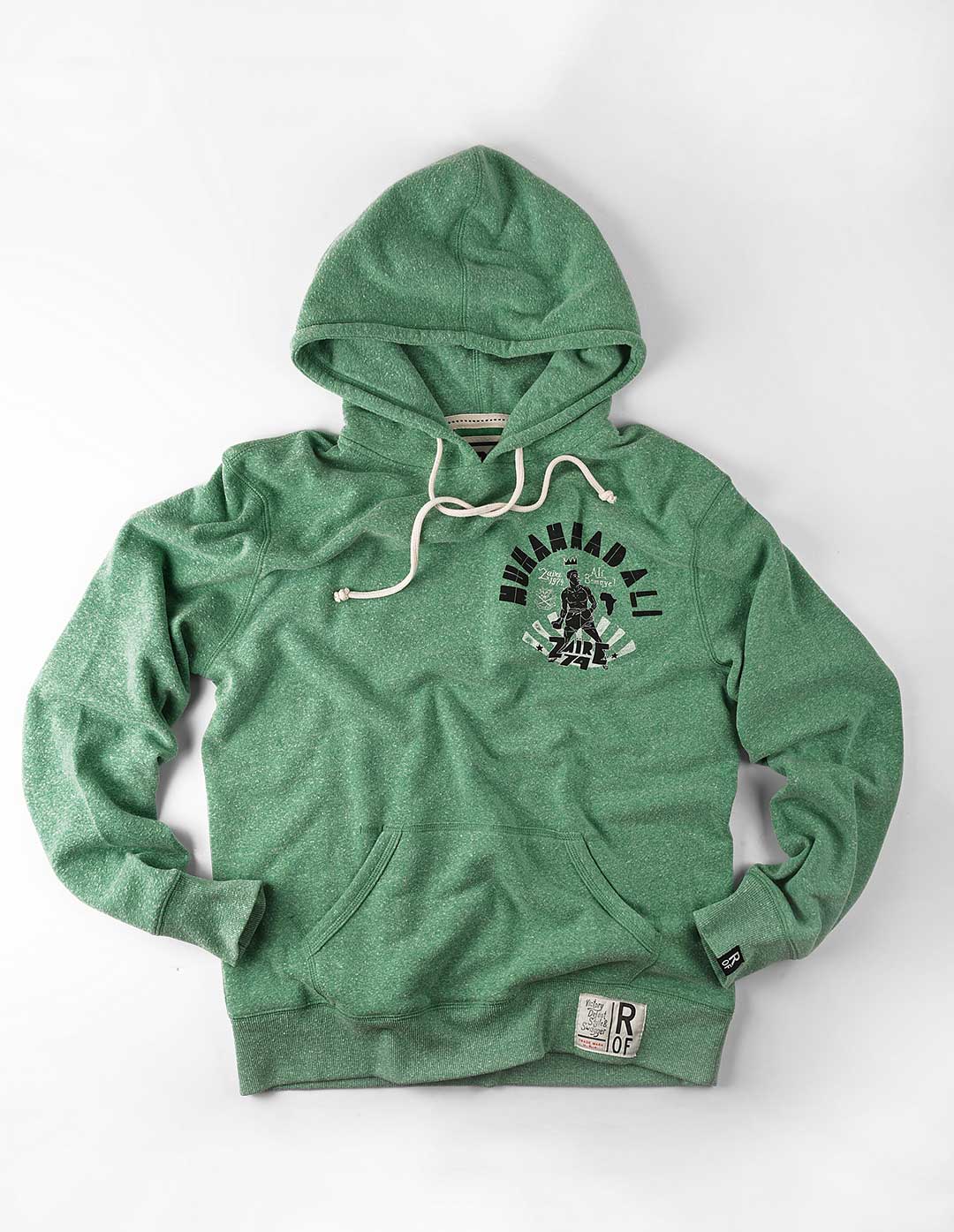 Ali Rumble Zaire 74 Green PO Hoody - Roots of Fight