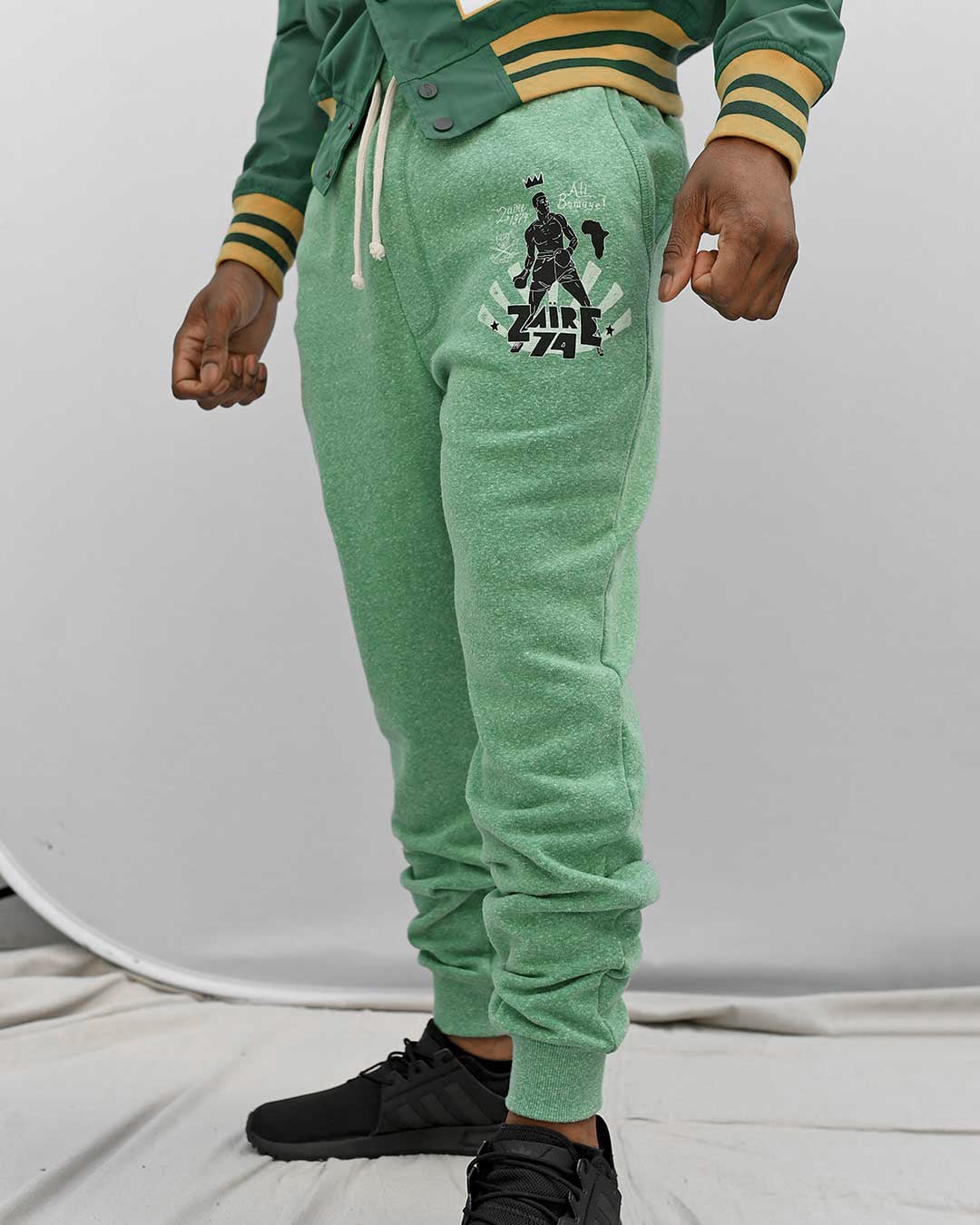 Ali Rumble Zaire 74 Green Sweatpants - Roots of Fight