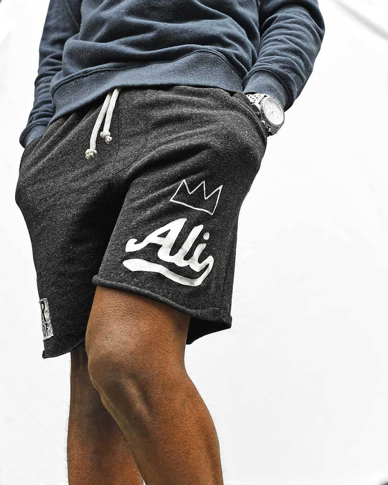 Ali Script Black Shorts