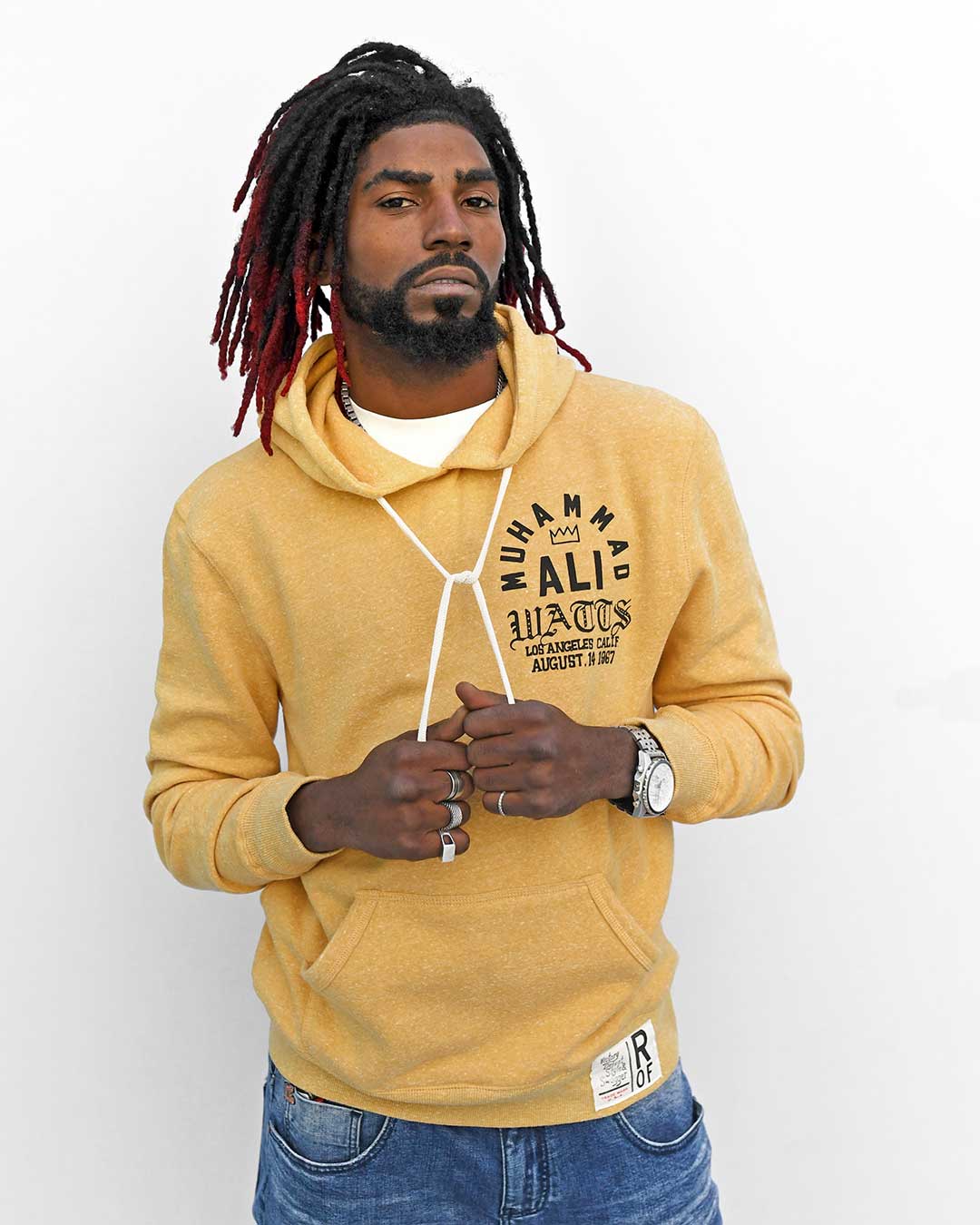 Ali Watts Yellow PO Hoody - Roots of Fight