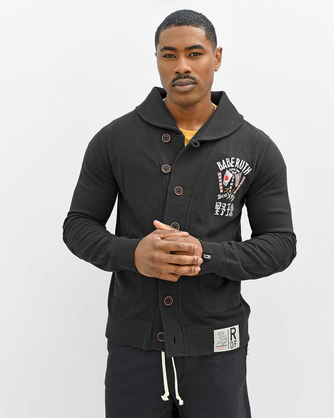 Babe Ruth Black Cardigan - Roots of Fight