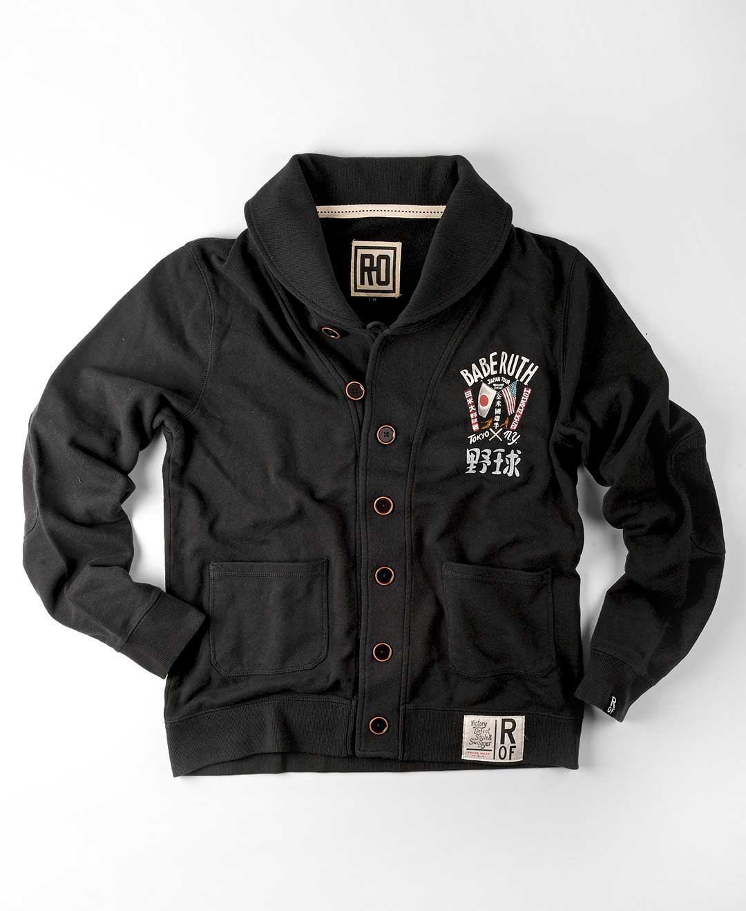 Babe Ruth Black Cardigan - Roots of Fight