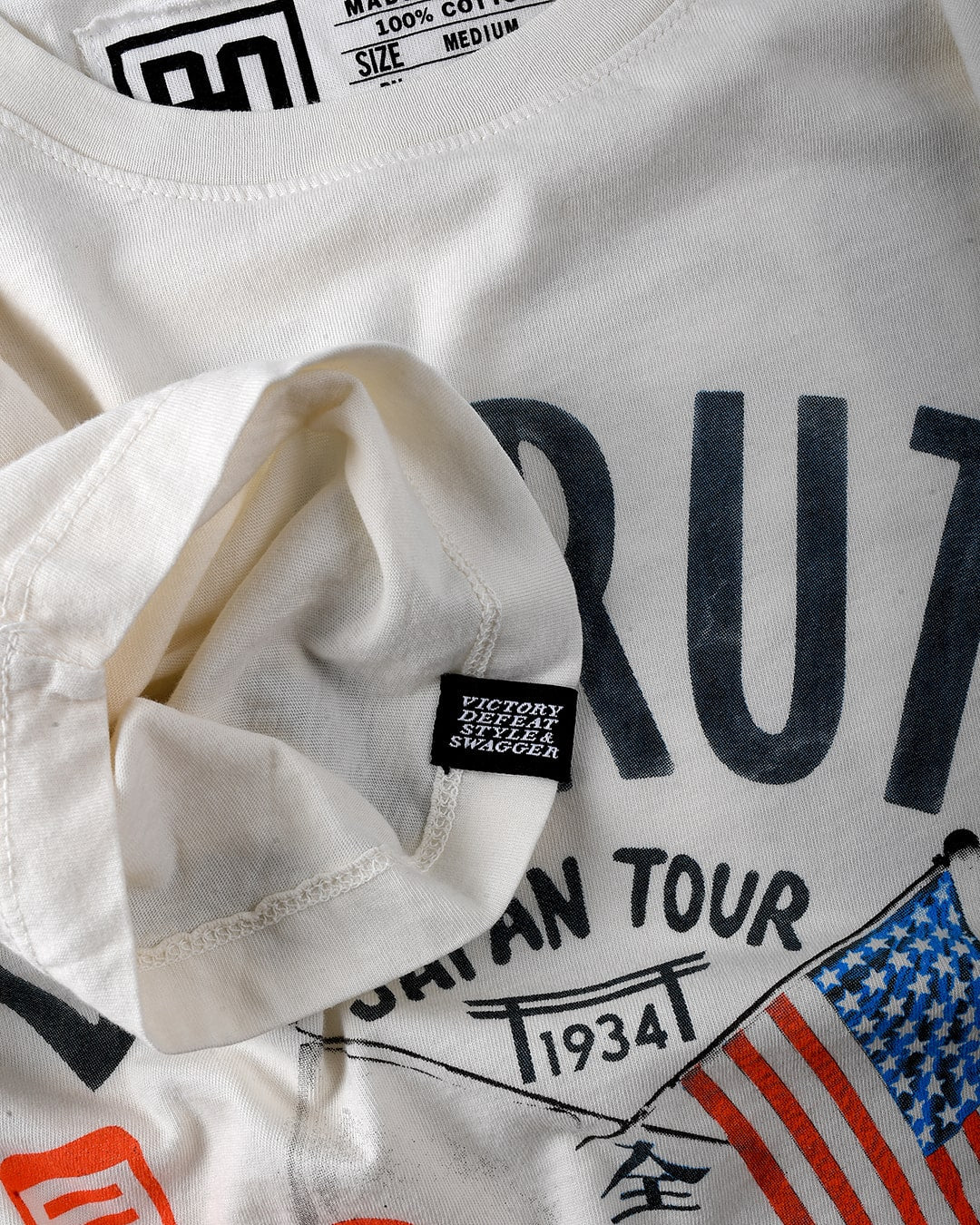 Babe Ruth Tokyo X NY Vintage White Tee - Roots of Fight