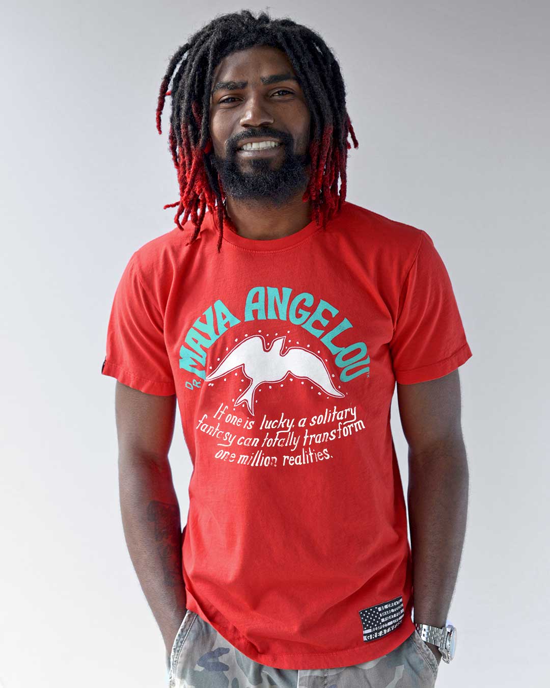 BHT - Maya Angelou Red Tee - Roots of Fight