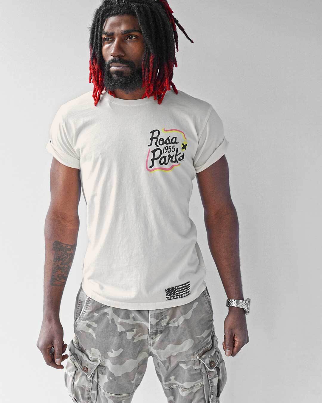 BHT - Rosa Parks 1955 White Tee - Roots of Fight