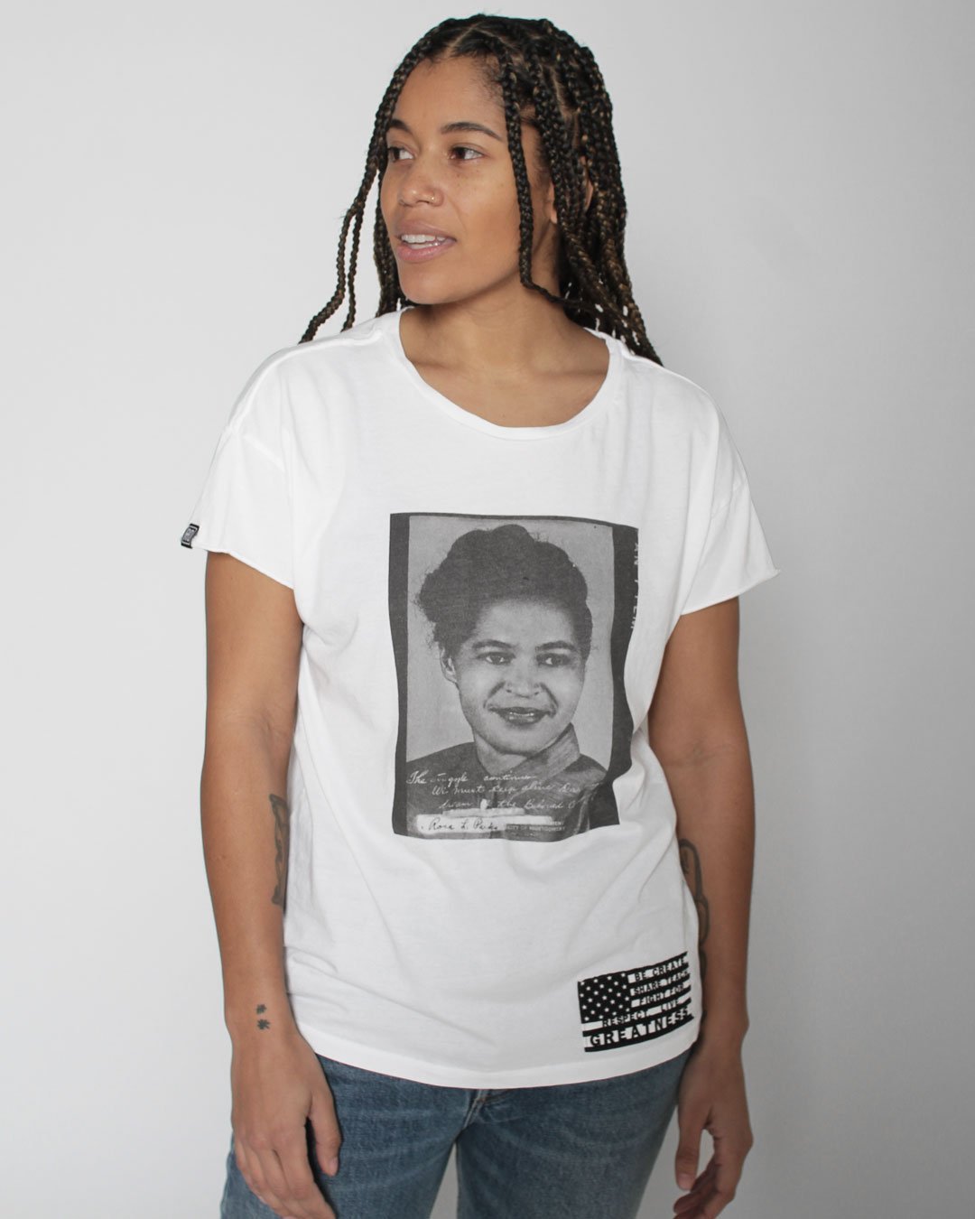 BHT - Rosa Parks Photo Women's Tee - Roots of Inc dba Roots of Fight