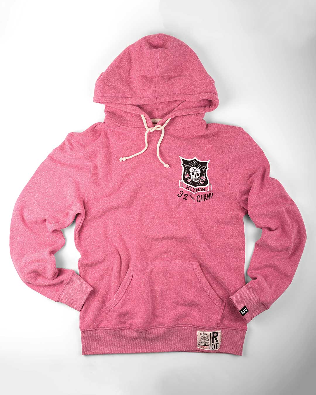 Bret Hart 32 Time Champ Pink PO Hoody - Roots of Fight