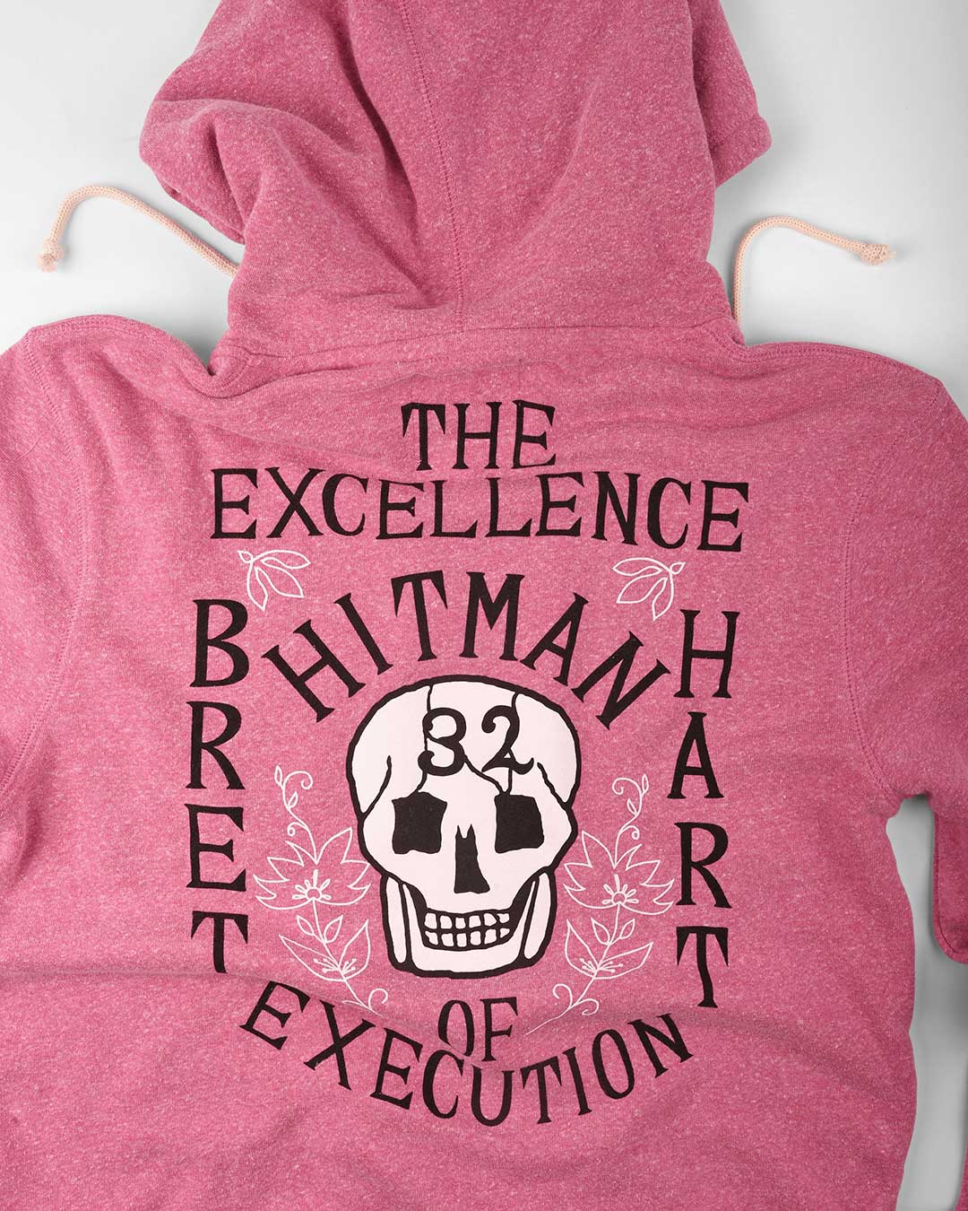 Bret Hart 32 Time Champ Pink PO Hoody - Roots of Fight Canada