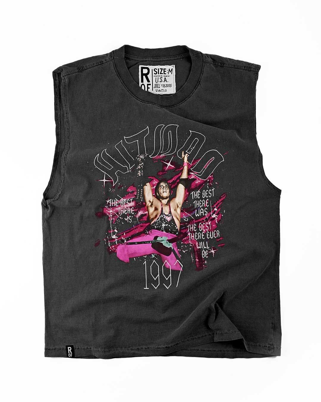 Bret Hart Hitman Black Muscle Tee - Roots of Fight