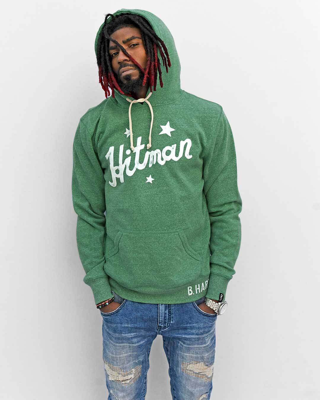 Bret Hart Hitman Classic Green PO Hoody - Roots of Fight