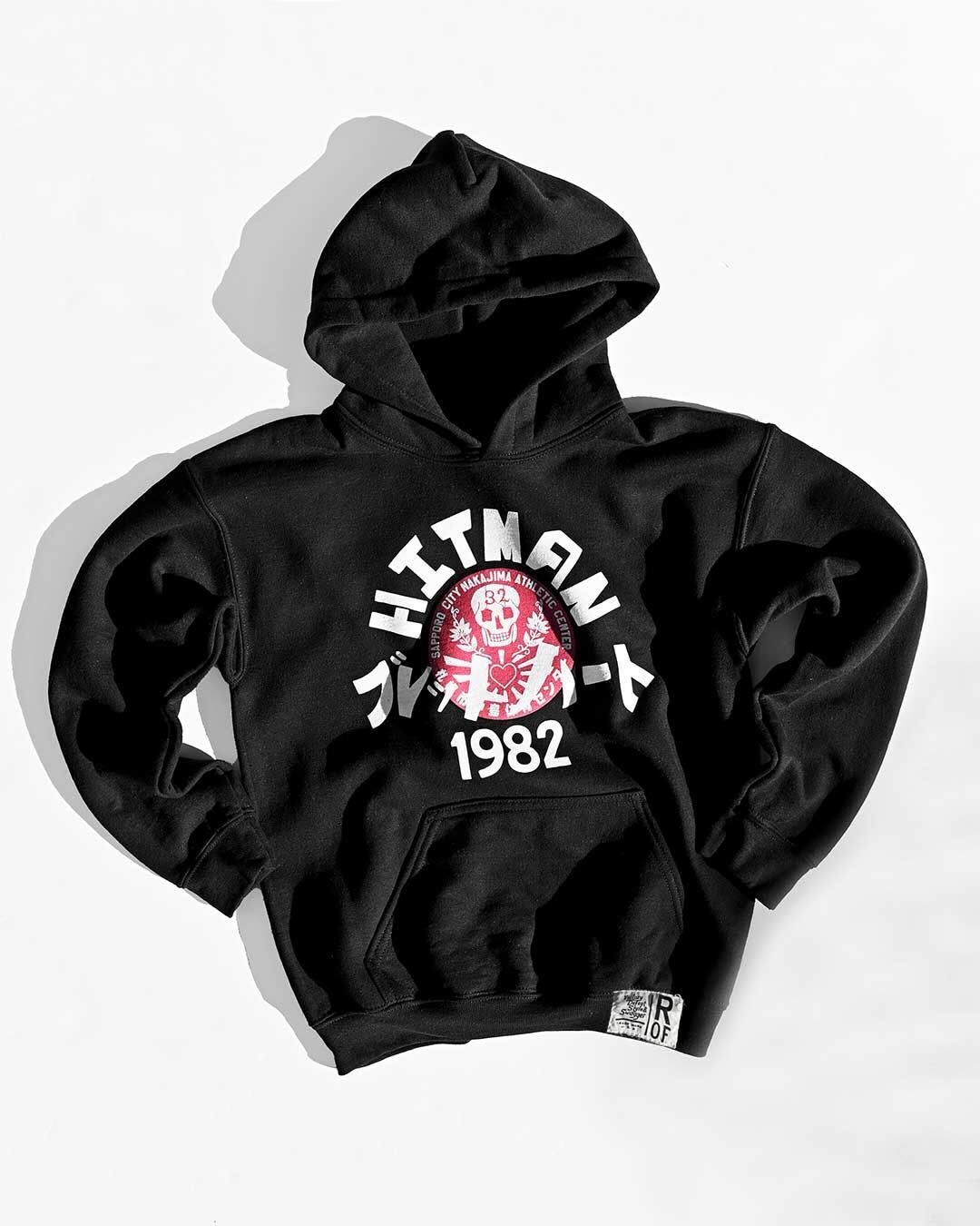 Bret Hart Hitman Japan Black Kid&#39;s Hoody - Roots of Fight Canada