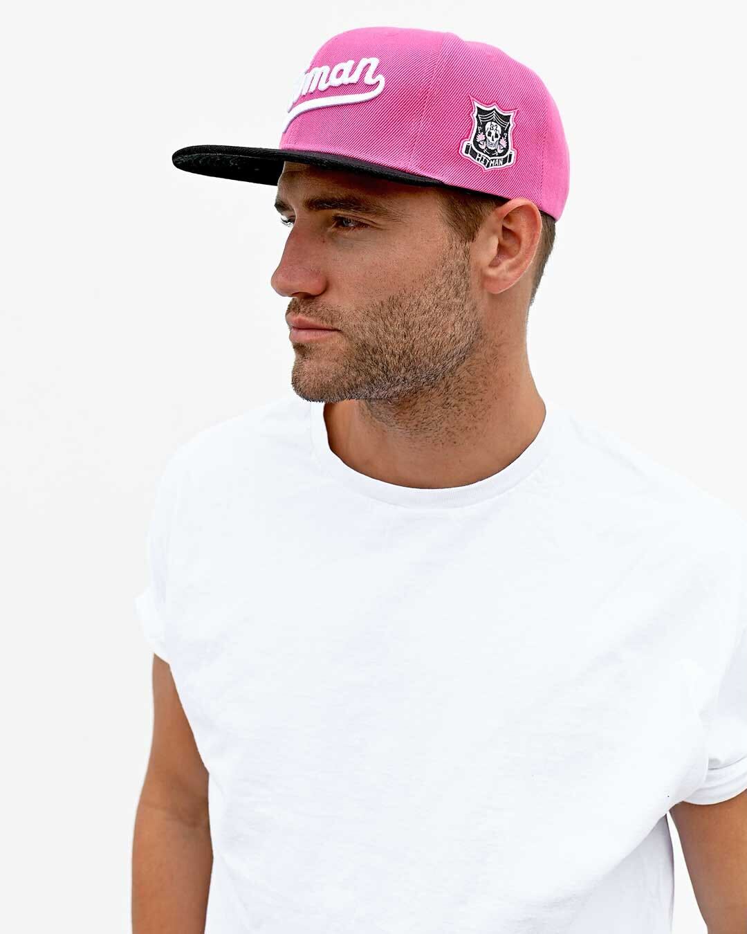 Bret Hart Hitman Pink Snapback Hat - Roots of Fight