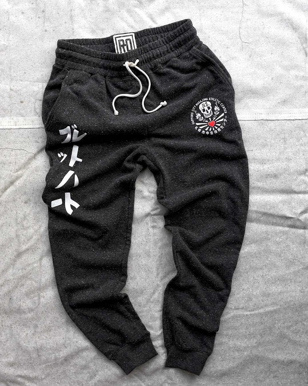 Bret Hart Japan Black Sweatpants - Roots of Fight