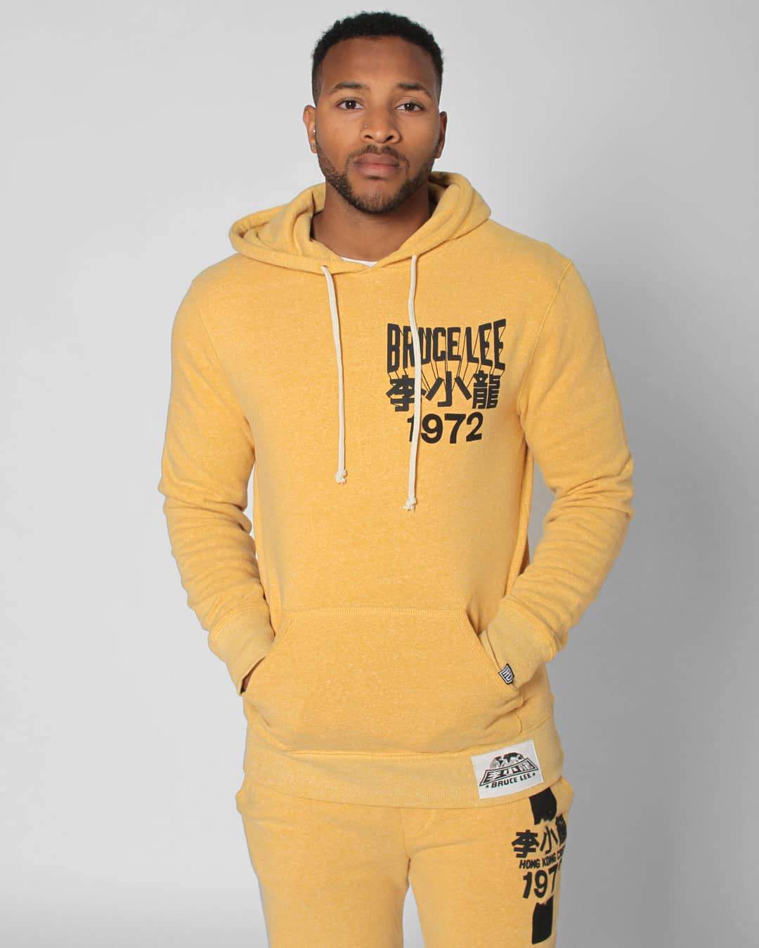 Bruce Lee 1972 Gold Pullover Hoody - Roots of Inc dba Roots of Fight