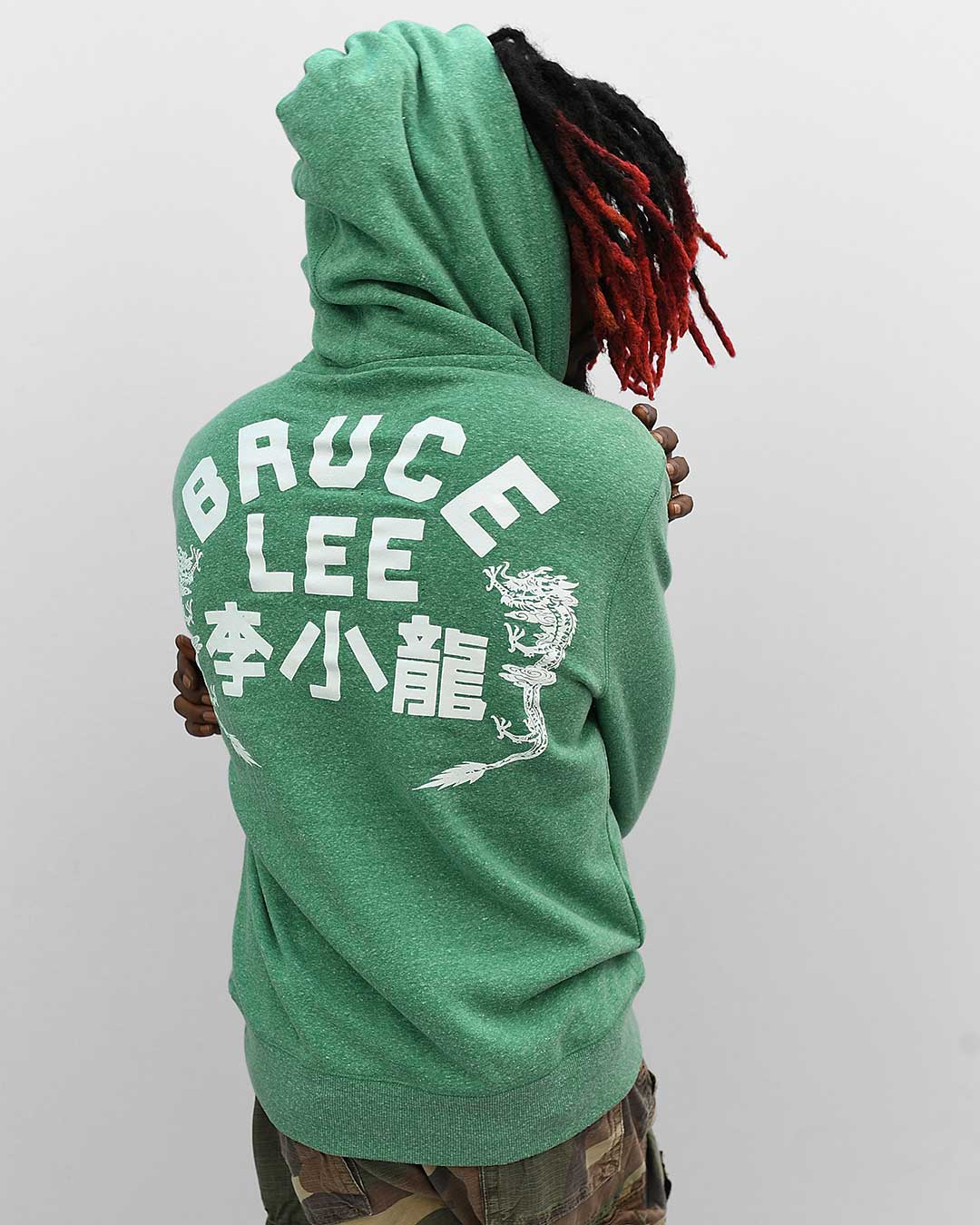 Bruce Lee 1972 Green PO Hoody - Roots of Fight