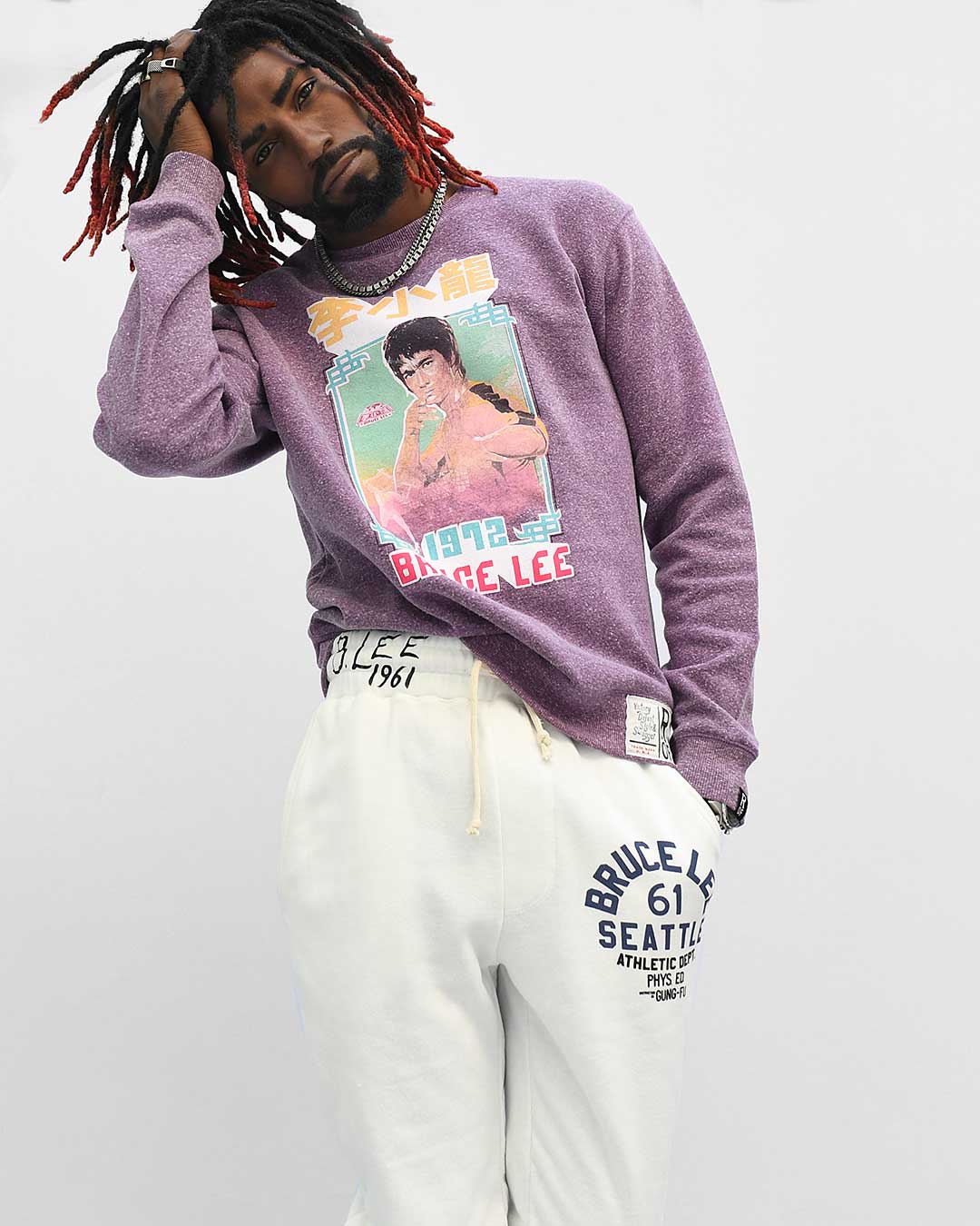 Bruce Lee 1972 Purple Sweatshirt - Roots of Fight