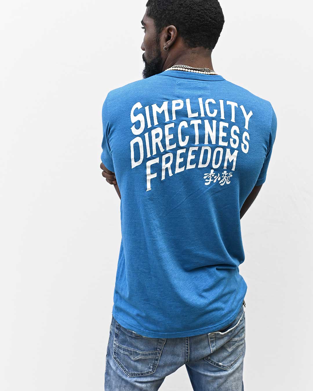 Bruce Lee Freedom Blue Tee - Roots of Fight Canada