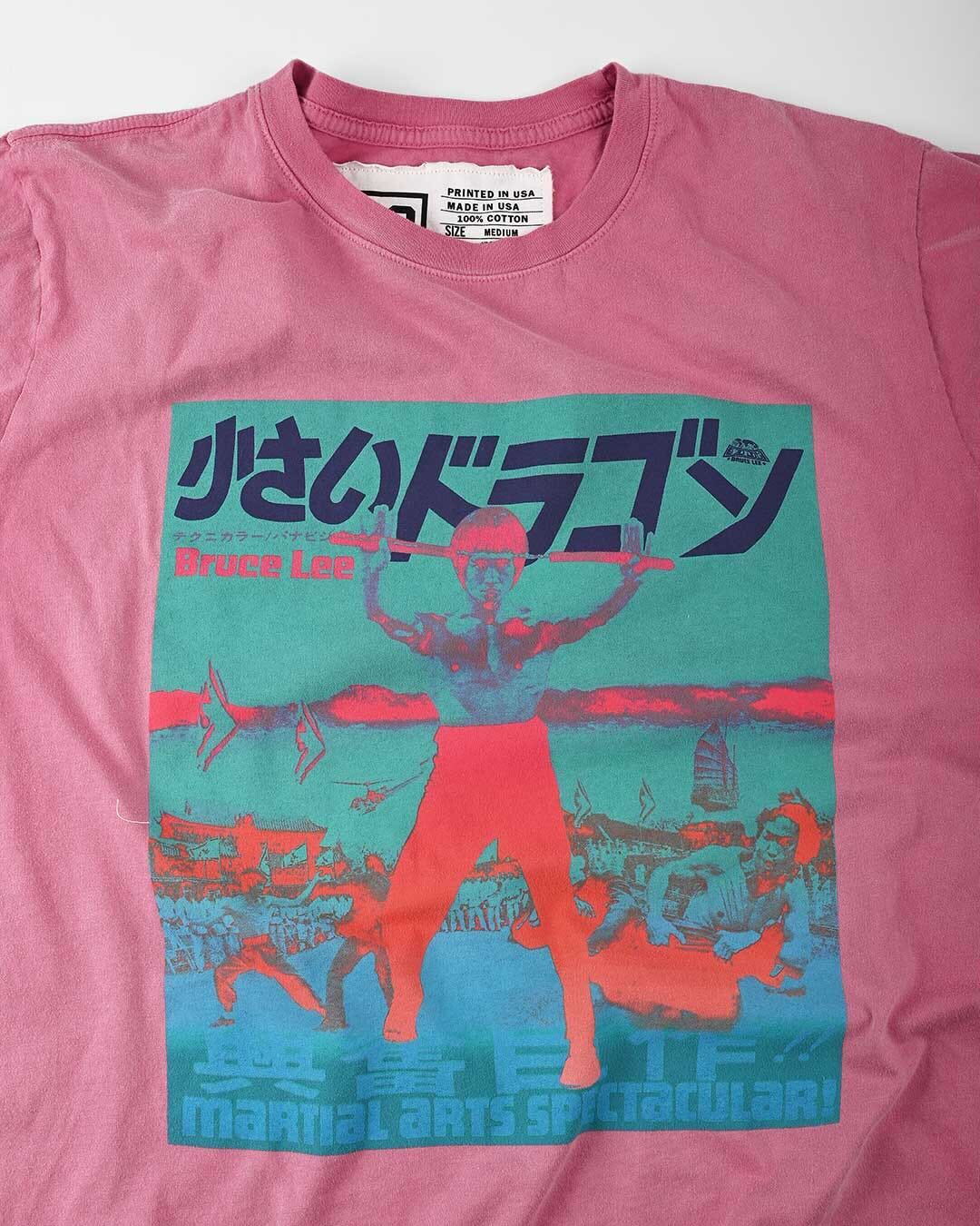 Bruce Lee Little Dragon Pink Tee - Roots of Fight