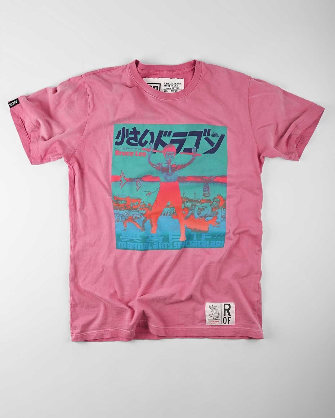 Bruce Lee Little Dragon Pink Tee - Roots of Fight Canada